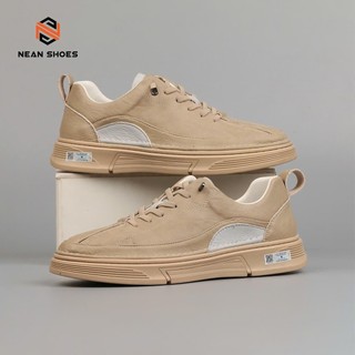Giày sneaker nam da nappa dây thông minh co giãn đế cao su đúc tăng chiều cao 4 cm Đế Bằng