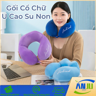 Gối Cổ Chữ U Cao Su Non, Chống Mỏi Vai Gáy, Dành Cho Dân Văn Phòng, Lái Xe và Du Lịch