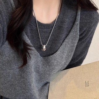 Vòng cổ dây chuyền giọt nước thiết kế tối giản, phù hợp dạo phố