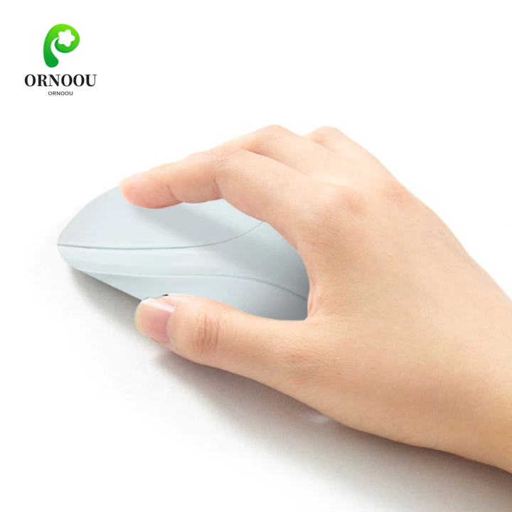 Chuột không dây ORNOOU Macaron, Chuột không dây cắm và chạy 2.4Ghz + BT5.0, Chuột chơi game Nhẹ 1600DPI Chuột không dây Morandi tiện lợi PC / Laptop