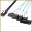 Mini Sas Sff-8087 đến 4 Sff-8482 Thẻ mảng máy chủ Cáp dữ liệu ổ cứng Cáp nguồn Sata