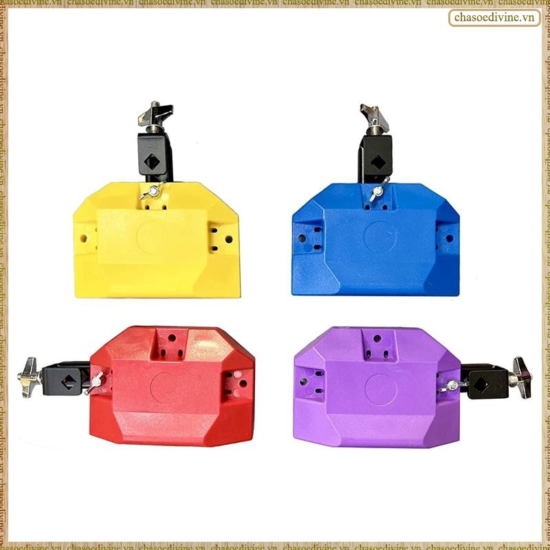 [K O G X] Nhạc cụ Jam Drum Block Nhựa với 3 mặt gắn trên trung bình (Vàng)