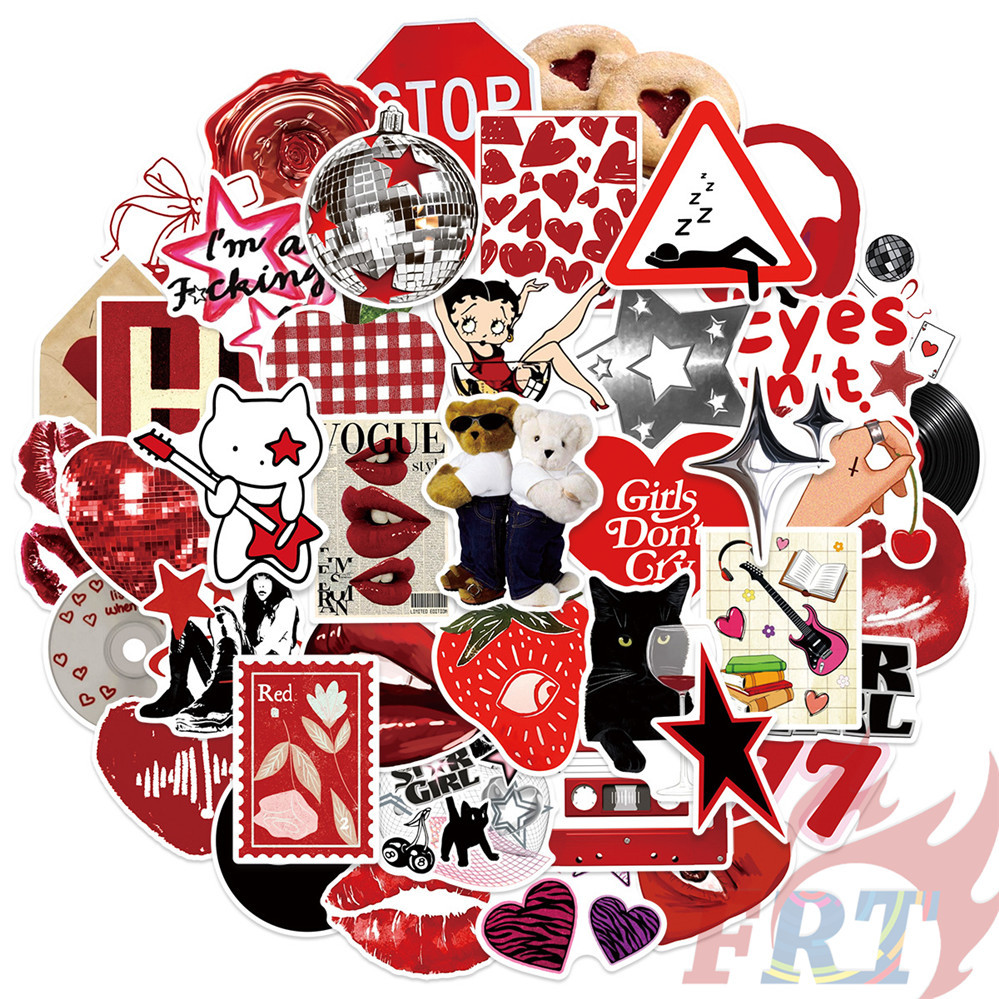 Sticker Y2K Retro Downtown – Bộ 50/100/200 miếng decal chống nước, dán ...