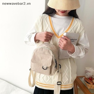 [Mới] Ba Lô Nữ Thời Trang Vải Nhung Màu Trơn Nhỏ Đơn Giản Du Lịch Thường Ngày Túi Đi Học Nữ Dung Tích Lớn.