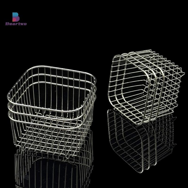 < beartwo > Giỏ thoát nước bằng không gỉ 304 Giỏ đựng đồ nhà bếp gia đình Giỏ đựng rau quả vuông Giỏ đựng mỹ phẩm Đẹp