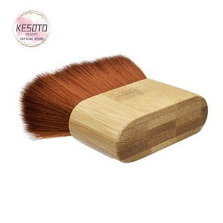 Bàn chải lau bụi cổ cắt tóc, Bàn chải làm sạch cổ mềm, Dụng cụ cắt tóc Salon chuyên nghiệp có tay cầm bằng gỗ