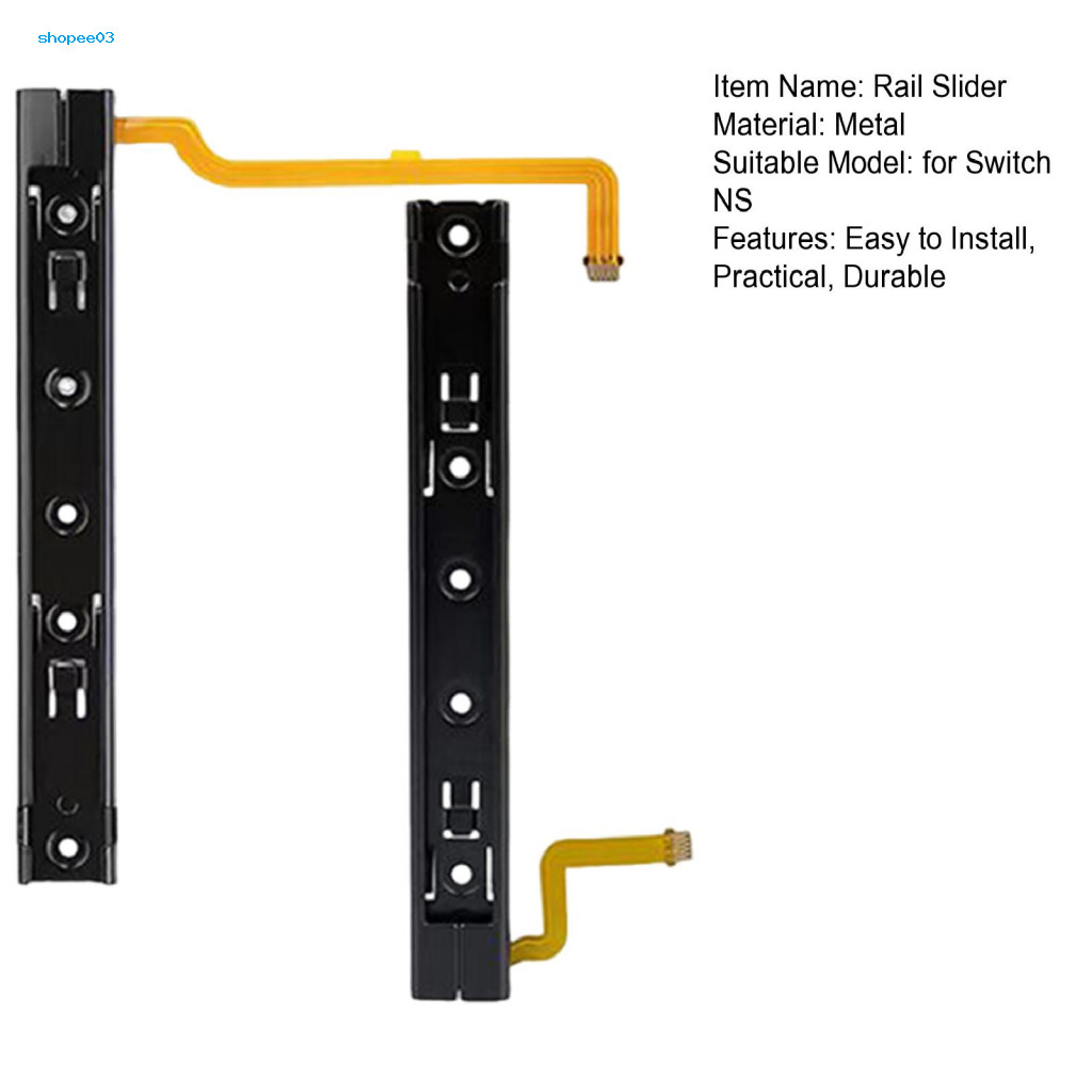 [Ky] Đường ray trượt kim loại chất lượng cao Thay thế đường ray trượt Nintendo Switch Bộ thanh trượt đường ray thay thế Công cụ sửa chữa tự làm dễ dàng cho game thủ Đông Nam Á