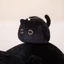 YOLOGO Mèo Đen Sang Trọng Búp Bê, Bóng Tròn Cuddly Đệm Gối, Hoạt Hình 4 Kích Thước Plushie Đồ Chơi Nhồi Bông Quà Tặng