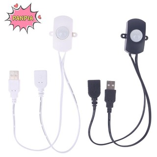 Cảm biến chuyển động Pnpia USB PIR 5A 5-24V Thân hồng ngoại Cảm biến thông minh cho dải đèn LED Giao diện tự động Black White Boutique