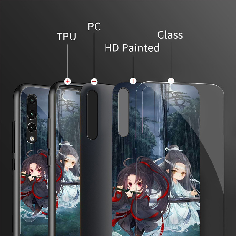 Ốp điện thoại kính cường lực Lan Zhan Wuxian chưa được thuần hóa cho Xiaomi Redmi Note 13 pro plus 12 4G 11 10 5G 9