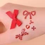 Nhãn dán mặt nơ đầy màu sắc - Miếng dán trang phục tiệc - Bánh ngọt kim cương giả Love - Hình xăm giả hình ngôi sao - Đề can Cosplay - Tự dính, Chống thấm nước - Trang trí nghệ thuật DIY