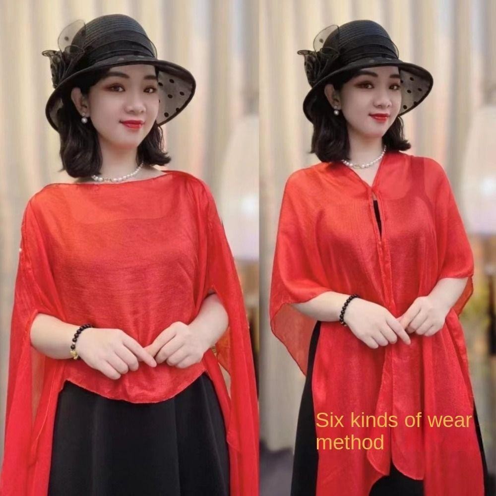ESSENCEH Evening Prom Cape, Khăn choàng nữ màu trơn dài, Áo khoác voan thời trang Áo khoác mũi nữ bé gái