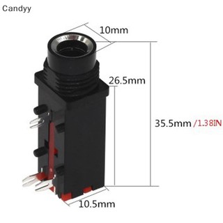 Ndy 2 CÁI 6.35mm Giắc cắm âm thanh nổi 3Pin Ổ cắm âm thanh nổi Micro Dây hàn N