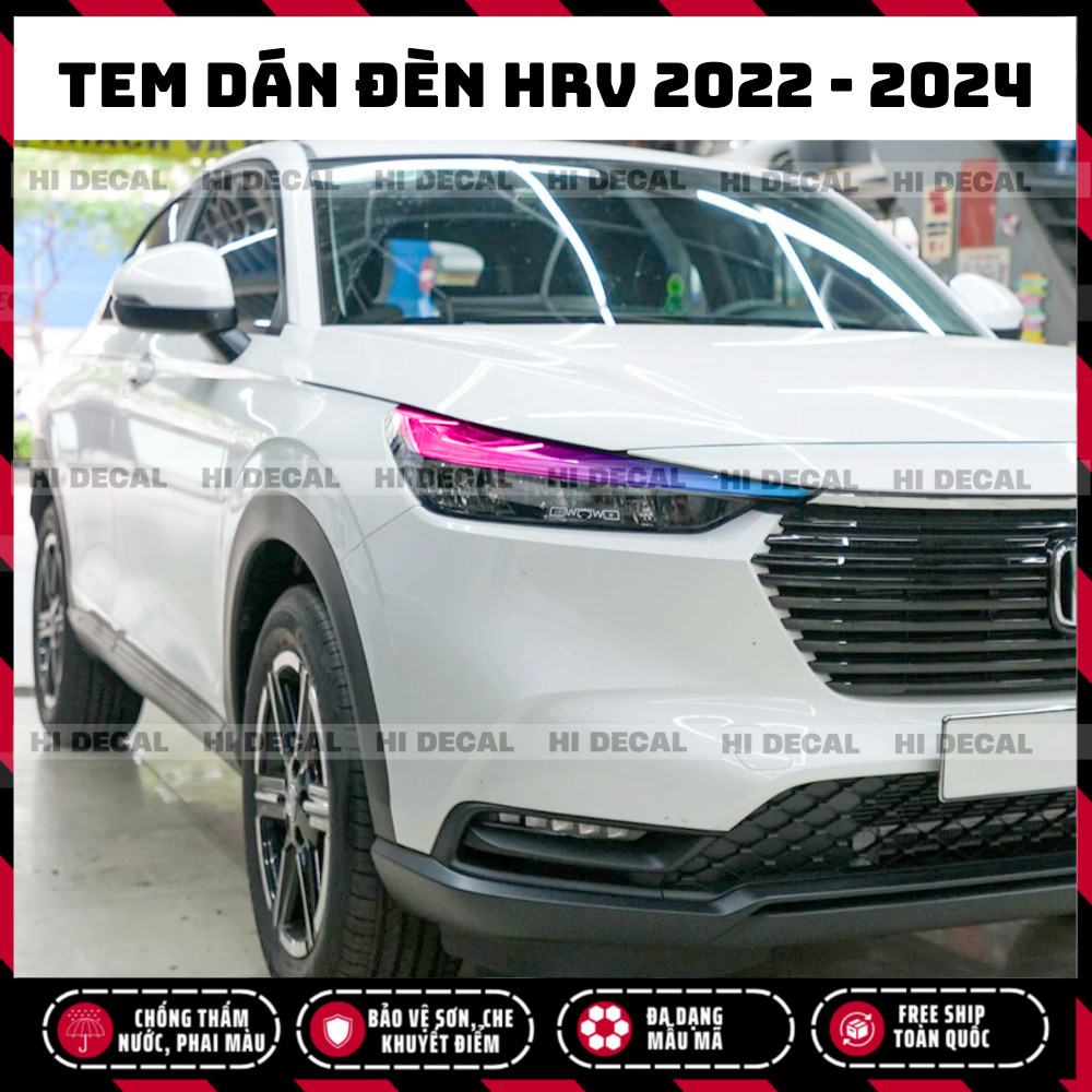 Tem dán đèn HRV 2022 2023 2024, decal trang trí đèn HRV chống nước bền màu