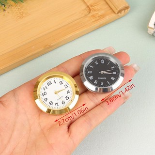 [GOU] Đồng hồ gương thủy tinh Đồng hồ chuyển động Đồng hồ tròn Khảm Số La Mã Đồng hồ nhỏ Bàn xử lý DIY 35mm 24mm VN