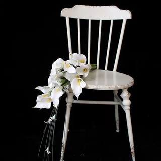 Bó hoa hoa loa kèn trắng, giọt nước, bó hoa, ảnh cưới cô dâu, cắm hoa, hoa giả, ảnh cưới studio