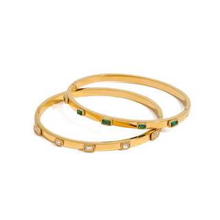 Châu Âu Mỹ ins Phong Cách Mới Thép Không Gỉ Zircon Khóa Vòng Tay Nữ
