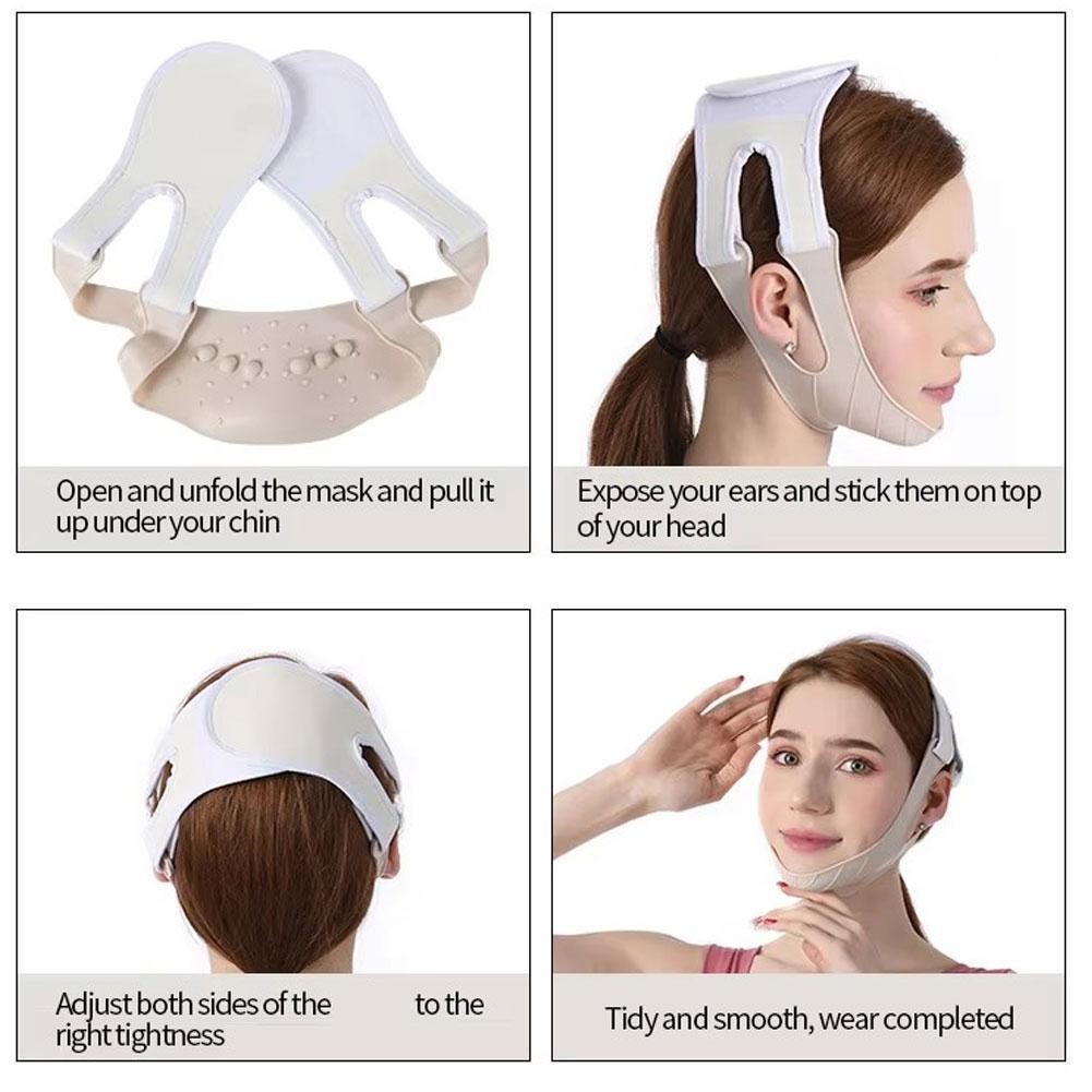 Silicone Co Giãn V Mặt Nâng Đai Nữ Da Mặt Giảm Nếp Nhăn Chăm Sóc Dây Đeo Dụng Cụ Làm Đẹp E2m5