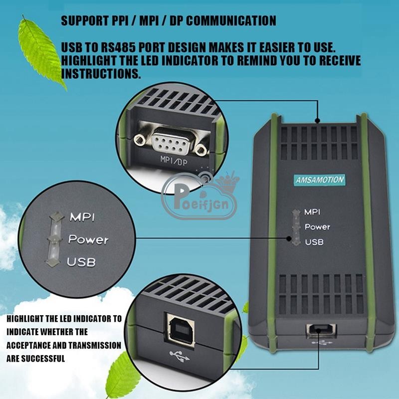 [Poeifjgn] Cáp lập trình USB NHIỆT ĐỘ cho S7-200 / 300 / 400 PLC RS485 Profibus MPI Truyền thông Thay thế 6ES7972-0CB20-0XA0