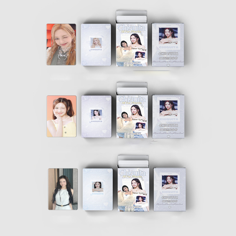 Linxx 50 Chiếc BABYMONSTER CHIQUITA Thẻ Laser Holographic Kpop Photocards Bưu Thiếp Series