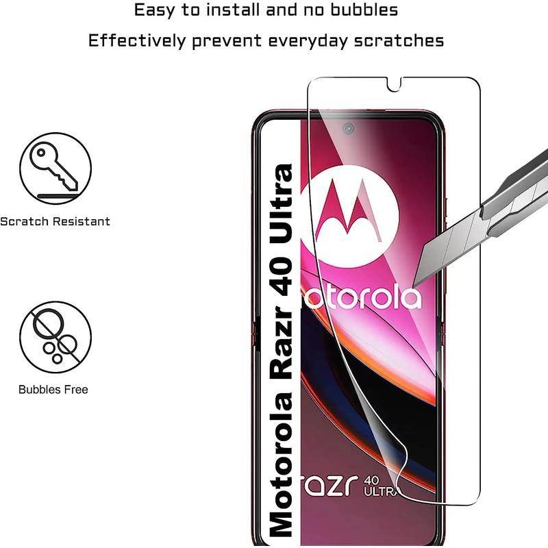 Motorola Razr40 Razr50 1-2 Cái HD Trong Suốt Mềm Hydrogel Cho Motorola Razr 40 50 Ultra 2022 2024 Plus 5G Bảo Vệ Màn Hình Chống Cháy Nổ