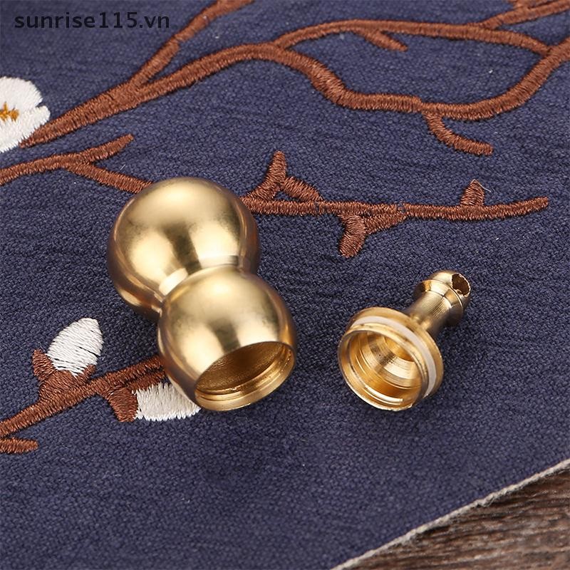 Srvn Truyền Thống Trung Quốc Phong Thủy Tự Nhiên Bầu Đồng Thau Tinh Thần Tăng Cường Sức Khỏe Phật Giáo May Mắn Trang Trí Nhà Trang Trí Đồng Bầu Mặt Dây Chuyền Có Thể Giữ Cinnabar Móc Khóa Phụ Kiện