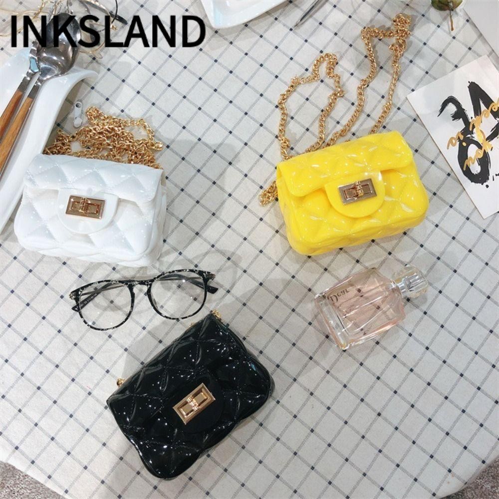 INKSLAND Túi thạch MiNi, Túi đeo chéo dây chuyền PVC vuông, Túi đeo vai ...