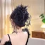 Vuốt Tóc AWNGD, Kẹp Cắt Vải Bốn Hoa, Ngọc Trai Hoa Lông Vũ Thanh Lịch Tua Rua Nơ Hairgrips cho Bé Gái