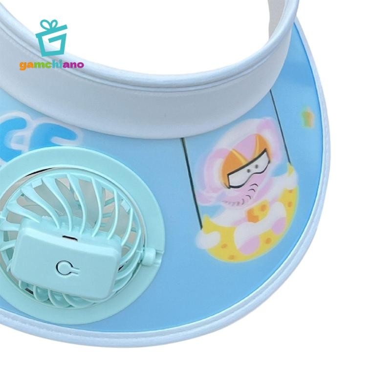 Mũ che nắng có quạt 3 cấp độ gió Mũ chống nắng thông thường tích hợp quạt