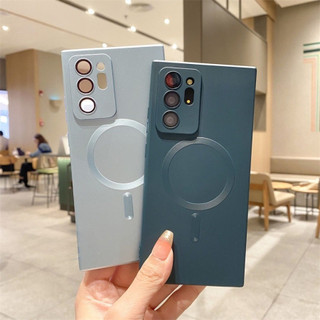 Dành Cho Samsung Galaxy Note 20 Ultra Note 10 Plus S24 S23 S22 S21 Ultra Plus FE Từ Tính Siêu Mỏng Matte Chống Vân Tay Có Bảo Vệ Ống Kính Có Vỏ Điện Thoại Lưới Bụi