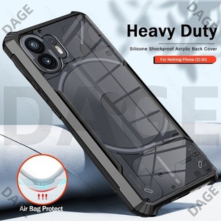 Cod for Nothing Phone (2) (1) 5G Nothing Phone (2) 2023 Acrylic Clear Phone Case Bảo vệ Camera Vỏ chống sốc Ốp điện thoại
