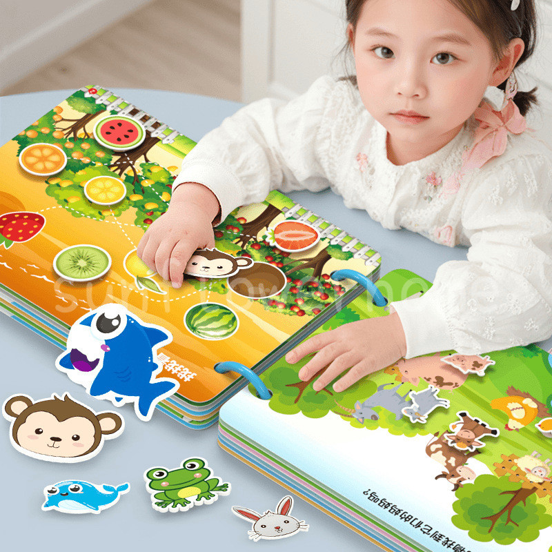 Sách Vải Xé Dán Thông Minh Cho Bé - An Toàn, Chống Ồn + 12 Trang Tương Tác