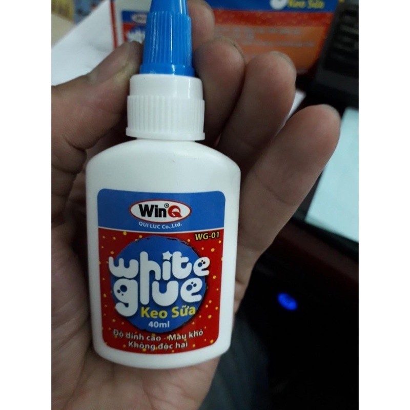 [ 2 CHAI ] Keo sữa chất lượng cao WINQ Qui Lực ( dán giấy, bìa, vải, gỗ... thủ công) 40ml / 120ml