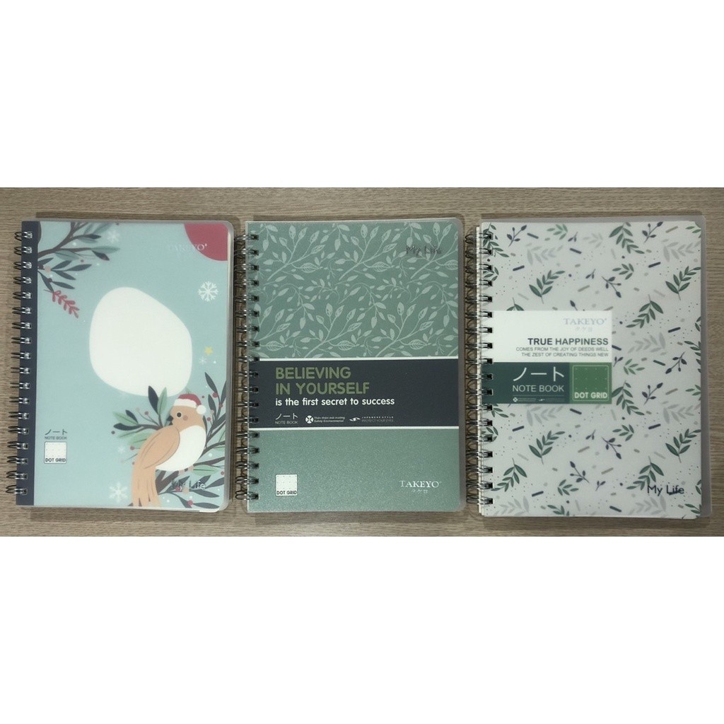 Sổ Takeyo ruột giấy chấm Dot Grid MY LIFE bìa nhựa 200 trang. - Văn phòng phẩm