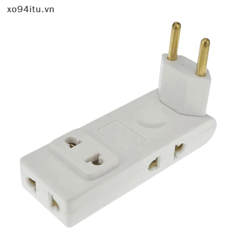 Xoitu 4 Trong 1 Ổ Cắm Tường Nối Dài EU Ổ Cắm 180 Độ Cắm Adapter Du Lịch Aadapter Di Động Power Chuyển Đổi VN