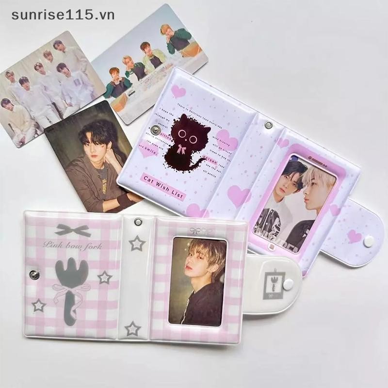 SSVN Album Ảnh 3 Inch 32 Túi Nĩa Thẻ ID Phong Cách Đen Kpop Idol Hộp Đựng Thẻ Ảnh Bộ Sưu Tập Sách Lưu Trữ.