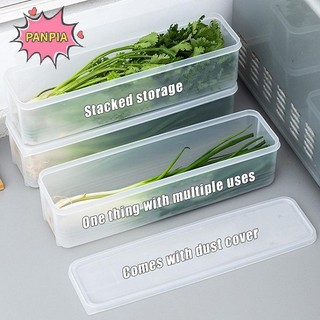 PNPIA 4 Hộp Đựng Thực Phẩm Hình Chữ Nhật Dài Nhựa Có Thể Tái Sử Dụng Tủ Lạnh Hộp Sắp Xếp Phụ Kiện Nhà Bếp Boutique