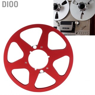 Dioo Cuộn trống 1/4 10 inch Băng thấp Tiếng ồn thấp chắc chắn bằng hợp kim Aluminum Open Muff Machine Phần 6 lỗ cho phụ kiện ghi âm (màu đỏ)