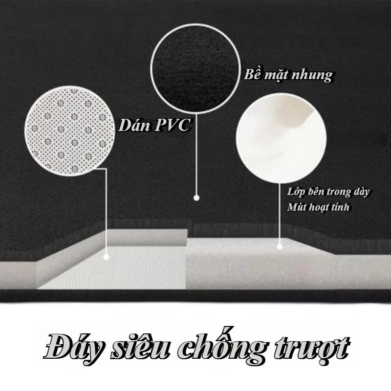 Thảm tắm siêu thấm nước, thảm chống trượt dày, thảm cửa phòng tắm bằng mút hoạt tính nhung san hô