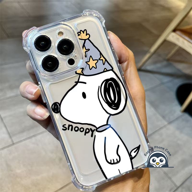 Ốp Điện Thoại Chó Snoopy Màu Trắng Dễ Thương Cho OPPO Reno 15 15C 15F 14F 14 ProMax Mini Find X9 X9S X8S X8 Pro Ultra Plus 5G 4G Vỏ Mềm Hoạt Hình Ngôi Sao