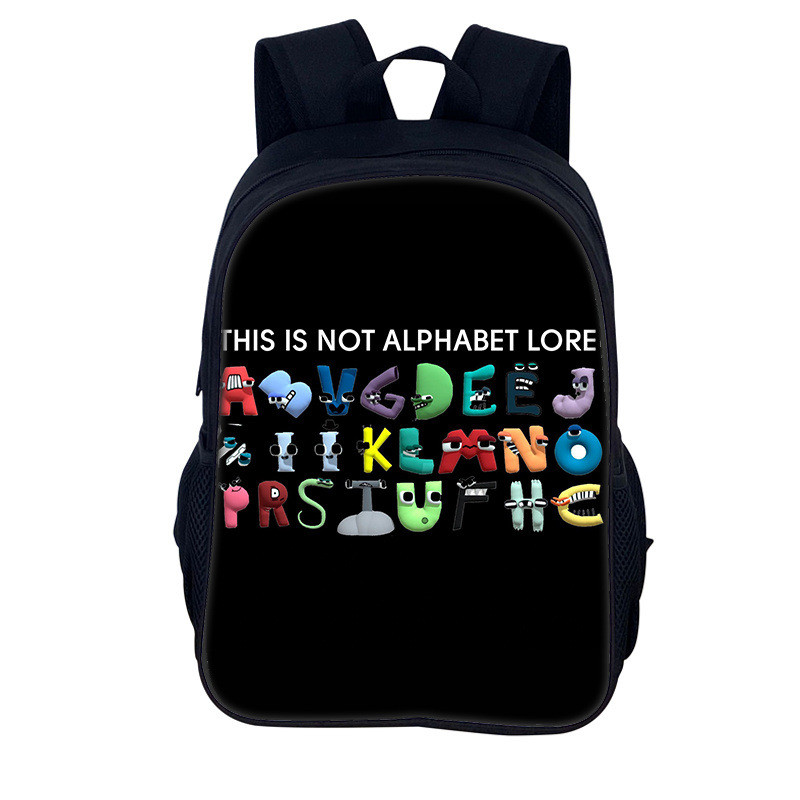 Ba lô Alphabet Lore Alphabetic Tale - Thiết kế sống động, túi học sinh dung tích lớn