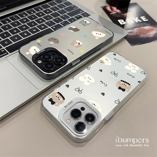 ibumpers Ốp Điện Thoại iPhone Họa Tiết Nơ Ngọt Ngào Dễ Thương Cho IPhone 16 15 14 12 13 11 Pro Max IP 7 8 Plus X XS XR Ốp Lưng IMD Cứng Và Nhẵn