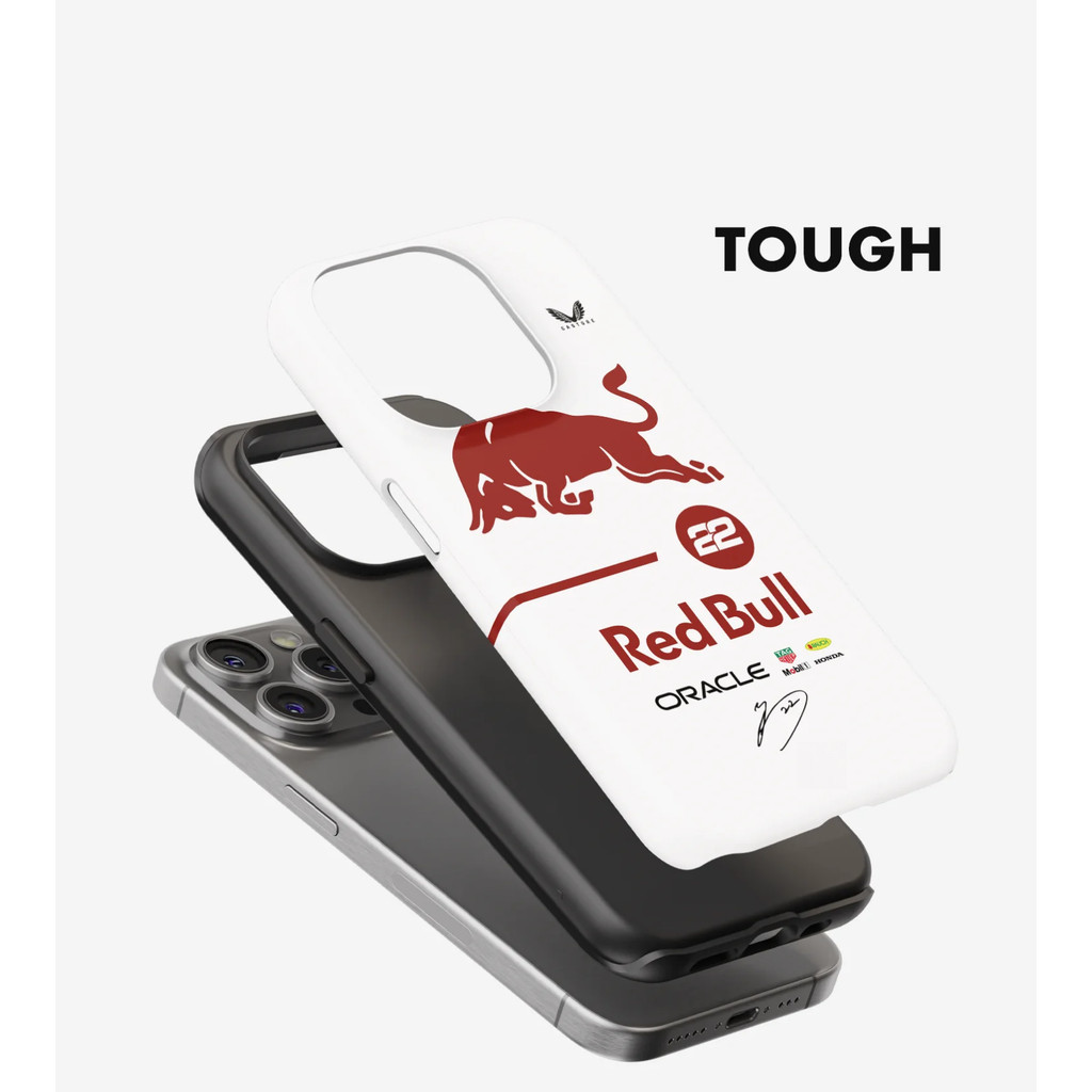 Ốp điện thoại F1 2025 Yuki Tsunoda cho iPhone17 16Pro 15ProMax 14Pro 13 12 13mini Samsung S24 S22 S25 2in1 ốp lưng cứng bóng
