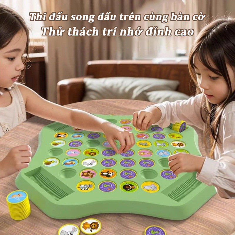 Đồ chơi Lật cờ vua xếp hình rèn luyện trí nhớ, cặp trẻ em, tương tác giữa cha mẹ và con cái, trò chơi lý luận xếp hình