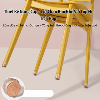 Bộ 4 Bọc Chân Bàn Ghế Bunnies House Silicon Chống Trầy, Đế Nỉ Chống Trượt, Êm Ái
