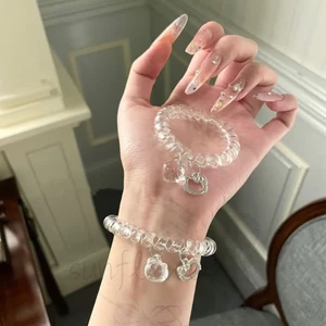 Dây điện thoại ngọt ngào Dây buộc tóc Băng đô đơn giản Liền mạch