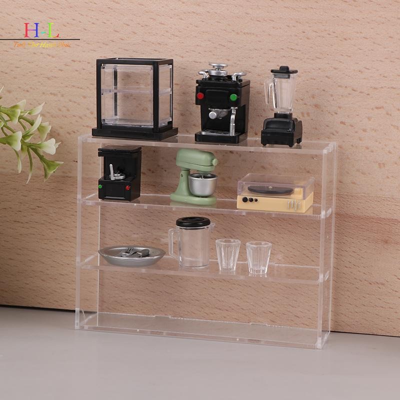 [XZNZMM] 1 Nhà Búp Bê Nội Thất Thu Nhỏ Máy Pha Cà Phê Kệ Bảo Quản Mô Phỏng Nhà Búp Bê Trang Trí Đồ Chơi DIY Nhà Búp Bê LMWU