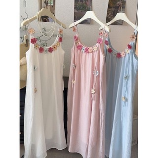 Váy treo hoa ba chiều phong cách kỳ nghỉ Phong cách mới dành cho nữ