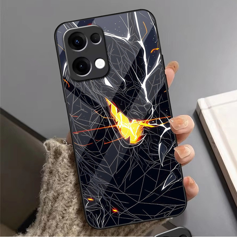 Ốp Điện Thoại Thủy Tinh pokemon 06 Cho Oppo A54 A74 4G A79 5G A94 A3X Reno 11 12 13 11F 12F 13F 10 8 Cover