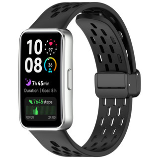 Dây đeo silicon thoáng khí Dây đeo khóa từ tính cho Huawei Band 10 / 9 / 8